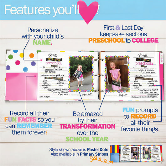 The Whole Story Memory Book — School Years Keepsake Binder (Preschool to 12th Grade)
