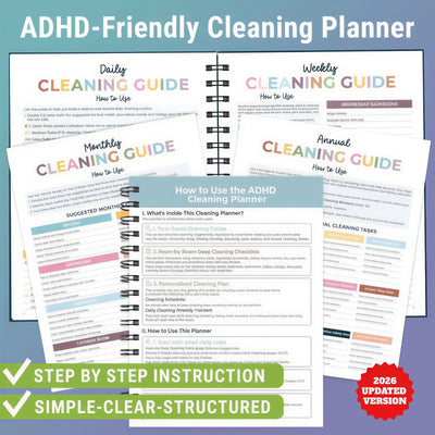 ClearMind Clean - The ADHD-Friendly Cleaning Planner That Turns Overwhelm Into Action