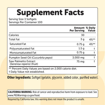 Bloomwings FlowFreedom™ Pumpkin Seed Oil + Saw Palmetto for Bladder Control & Hormonal Balance
